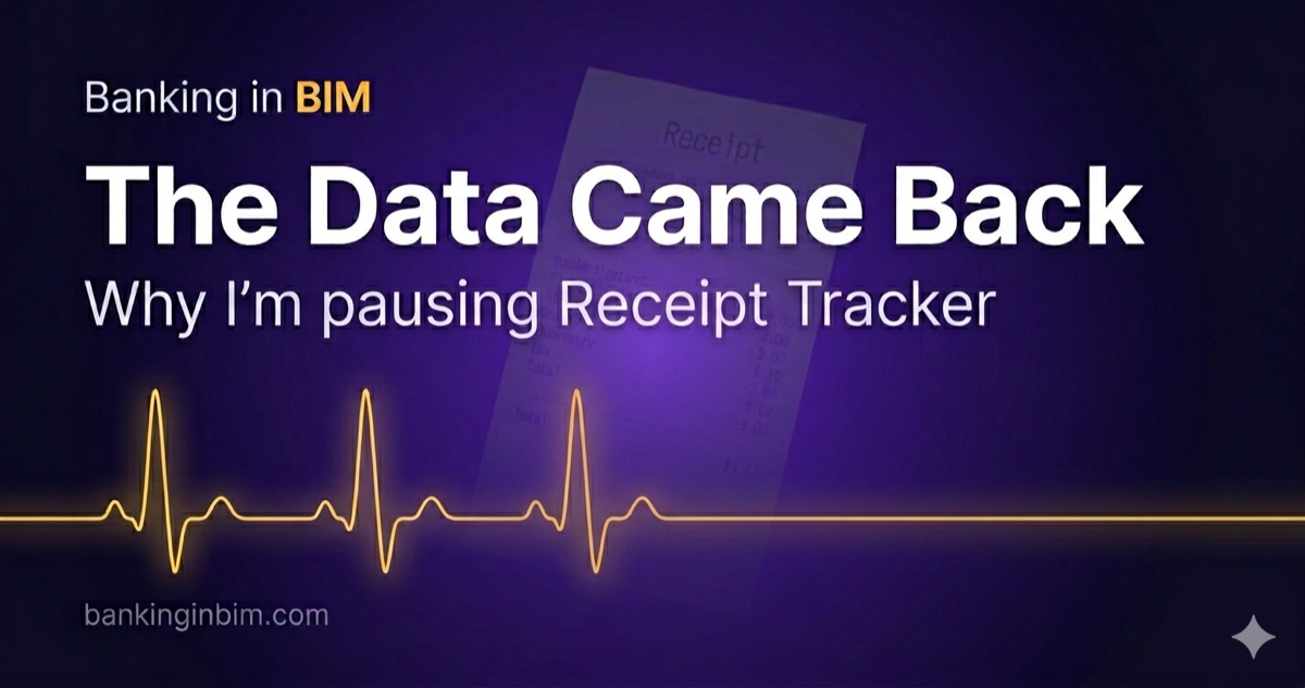 The Data Came Back: Why I'm Pausing Receipt Tracker